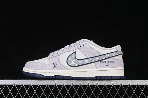 All categories Nk SB Dunk Series Nk SB Dunk Low High-end customized low-top sneakers Nike SB Dunk Low LV co-branded haze blue Anniversary high-end customized low-top casual sneakers DN3168-005